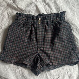 American Eagle Outfitters High Waist Plaid Shorts